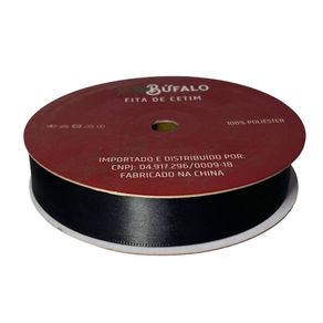 Fita Cetim Bufalo N.5 22Mm Preto 39 50Mt Fita Cetim Bufalo N.5 22Mm Preto 39 50Mt
