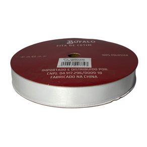 Fita Cetim Bufalo N.3 16Mm Branco 01 50Mt Fita Cetim Bufalo N.3 16Mm Branco 01 50Mt