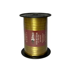 Fita Cetim Bufalo N.1 7Mm Dourado 100Mt