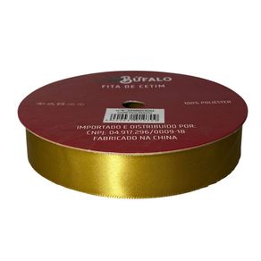 Fita Cetim Bufalo N.5 22Mm Dourado 50Mt