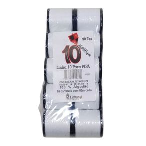 Linha 10 80M Pct C/10 Und Bca Tex 90 100% Algodao Linha 10 80M Pct C/10 Und Bca Tex 90 100% Algodao