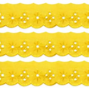 Bordado Ingles Bp075 2,5Cm 036 Amrl Ouro 13,70Mt Bordado Ingles Bp075 2,5Cm 036 Amrl Ouro 13,70Mt