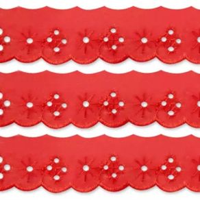 Bordado Ingles Bp075 2,5Cm 014 Verm 13,70Mt Bordado Ingles Bp075 2,5Cm 014 Verm 13,70Mt