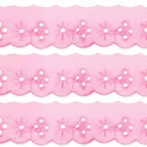 Bordado Ingles Bp075 2,5Cm 025 Rosa 13,70Mt