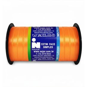 Fita Cetim Najar N.1 Poliester 85 Laranja Neon 100Mt
