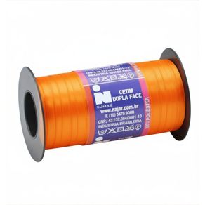 Fita Cetim Najar N.00 Poliester 85 Laranja Neon 100Mt