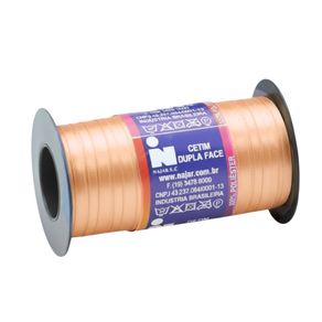 Fita Cetim Najar N.00 Poliester 80 Champanhe 100Mt Fita Cetim Najar N.00 Poliester 80 Champanhe 100Mt