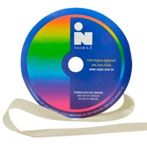 Fita Cetim Najar N.3 Poliester 50 Perola 50Mt Fita Cetim Najar N.3 Poliester 50 Perola 50Mt