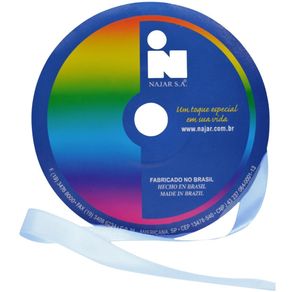 Fita Cetim Najar N.3 Poliester 11 Azul Bebe 50Mt Fita Cetim Najar N.3 Poliester 11 Azul Bebe 50Mt