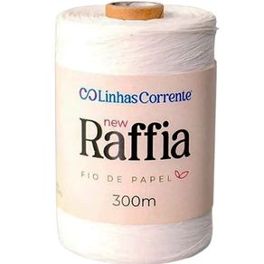 Fio Papel Raffia Cor Bco 300Mt